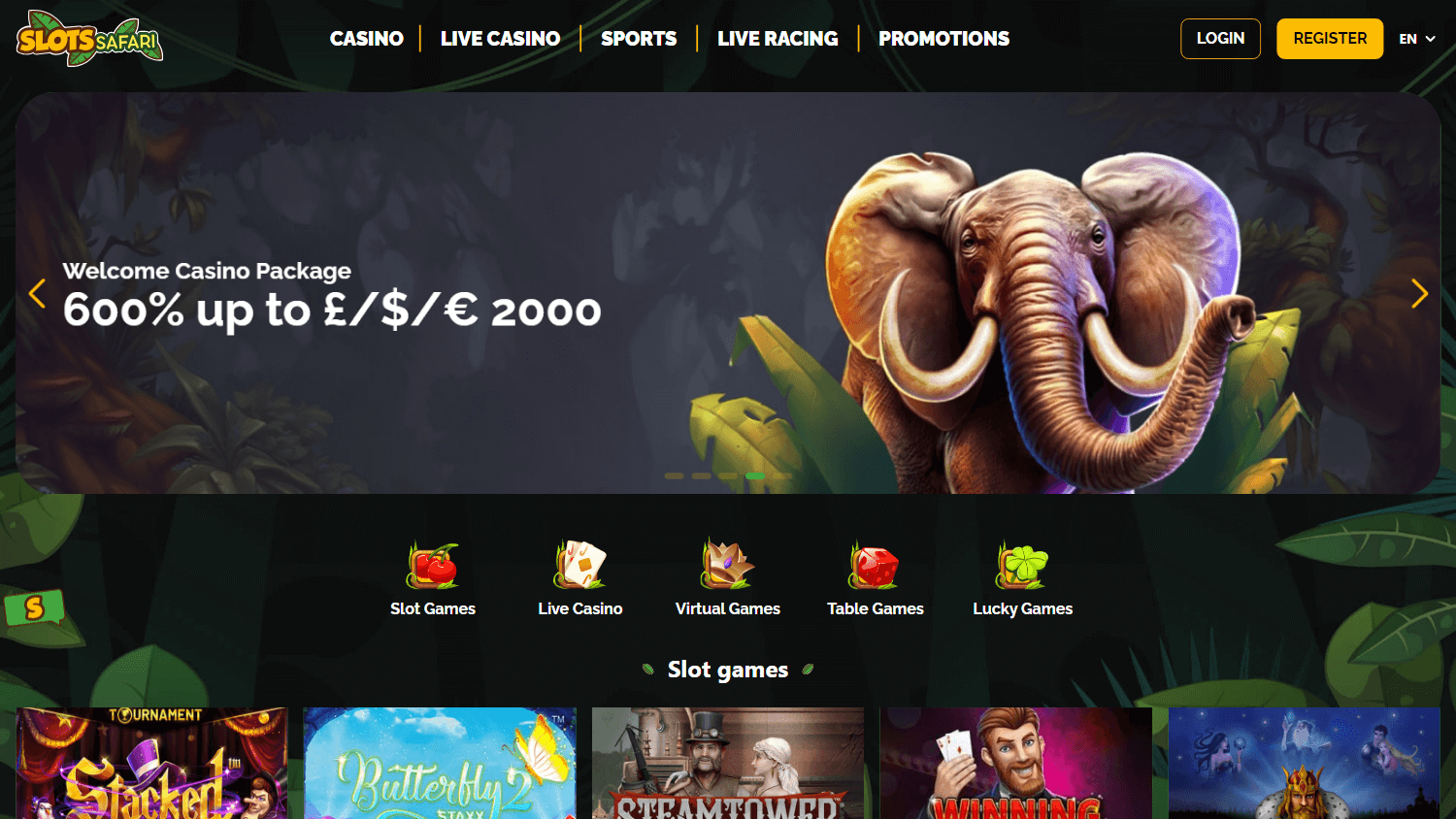 Slots Safari Casino Desktop screenshot